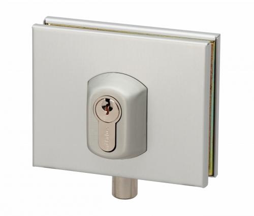 Serrure basse a cylindre euro pour porte en verre