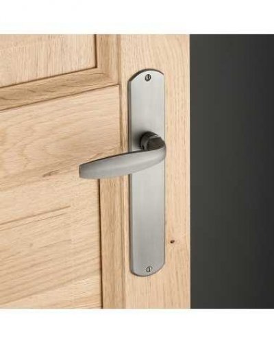 Ensemble béquille de porte rétro en laiton sur plaque