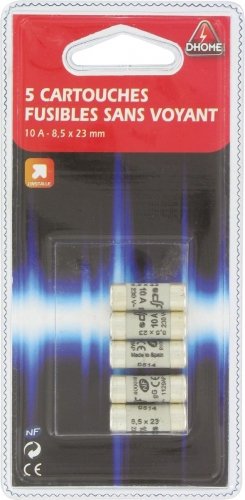 Fusible 10A 8,5 x L. 23 mm